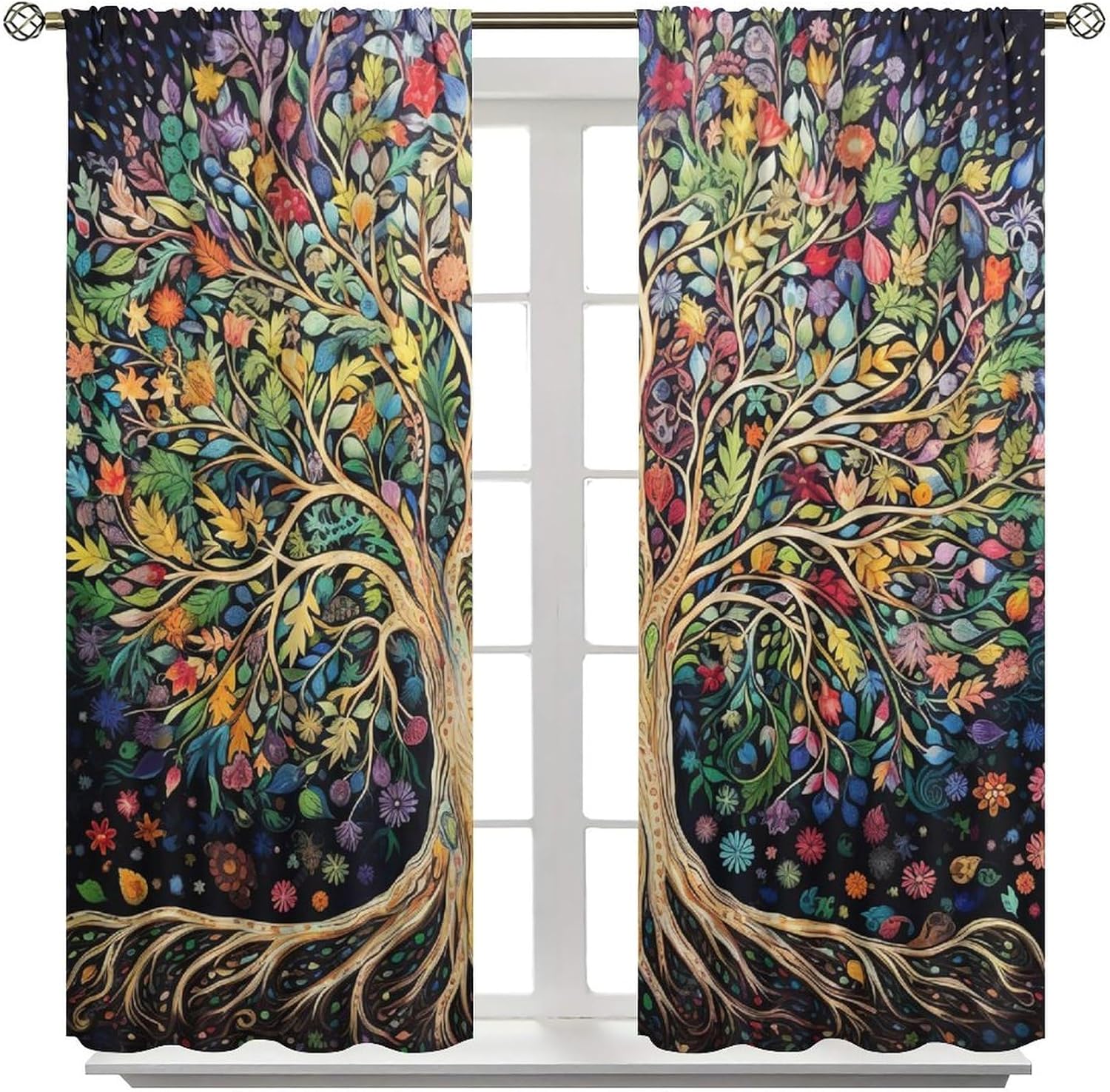Tree of Life Curtains, Fantasy - Korean Arts And Lifestyle review and price